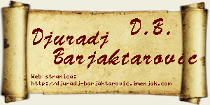 Đurađ Barjaktarović vizit kartica